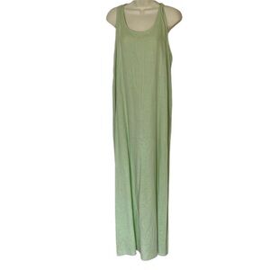 Paradox size large mint green linen blend maxi dress racerback bias cut